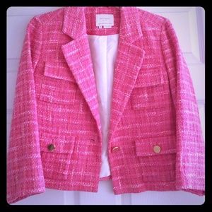 Pink tweed jacket Kate Spade 8